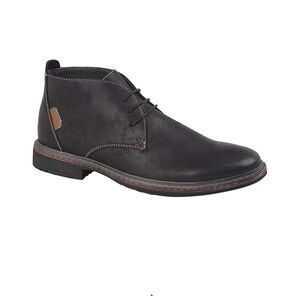 Goor Mens 3 Eye Synthetic Nubuck Desert Boots / Black